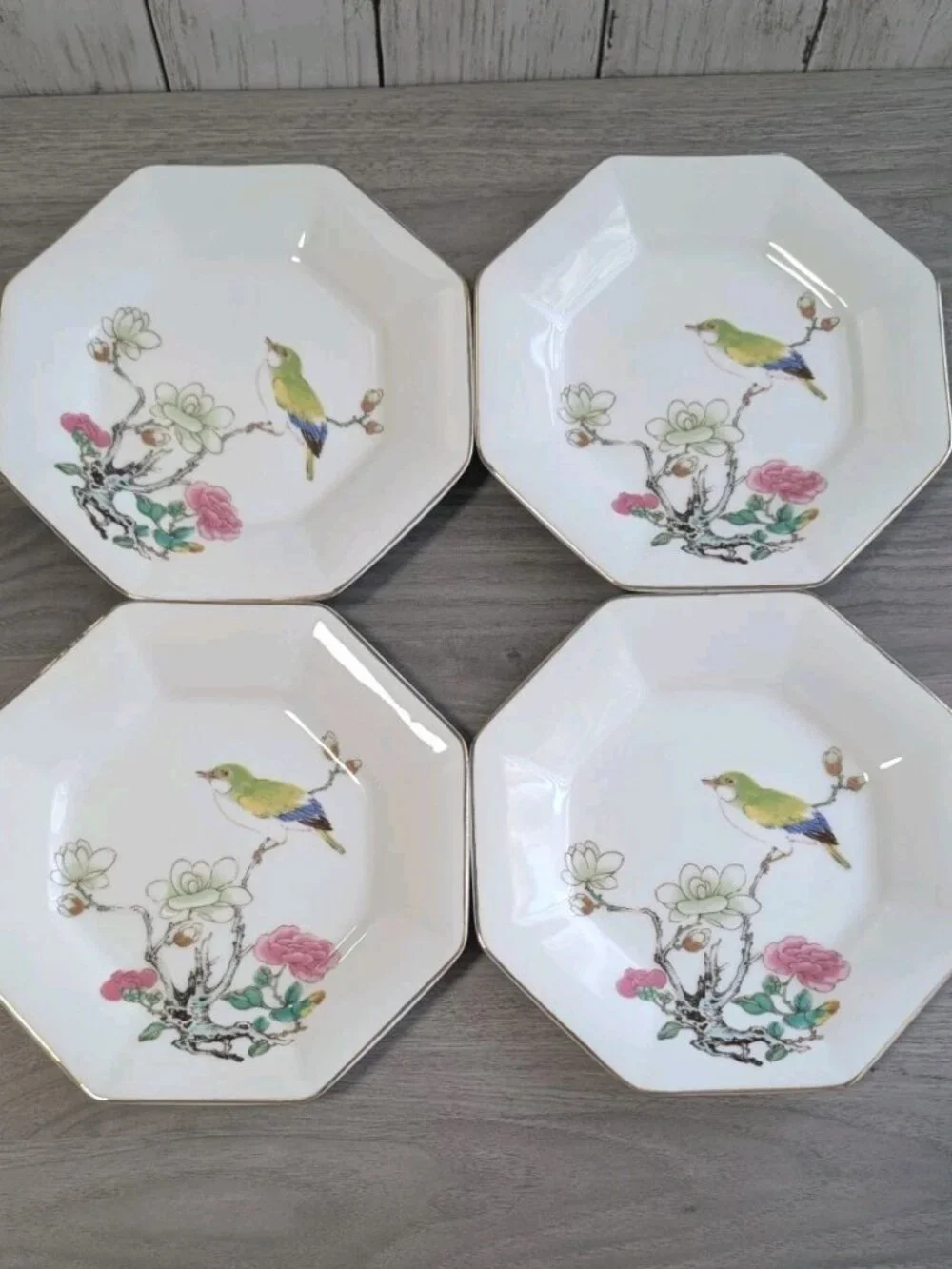 Vintage Ming Garden by Otagiri plate Japan Set of 4